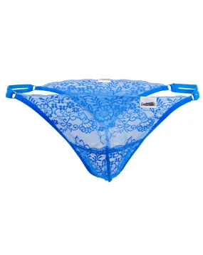 Candyman 99421x Lace G-string Thongs Grey & Blue