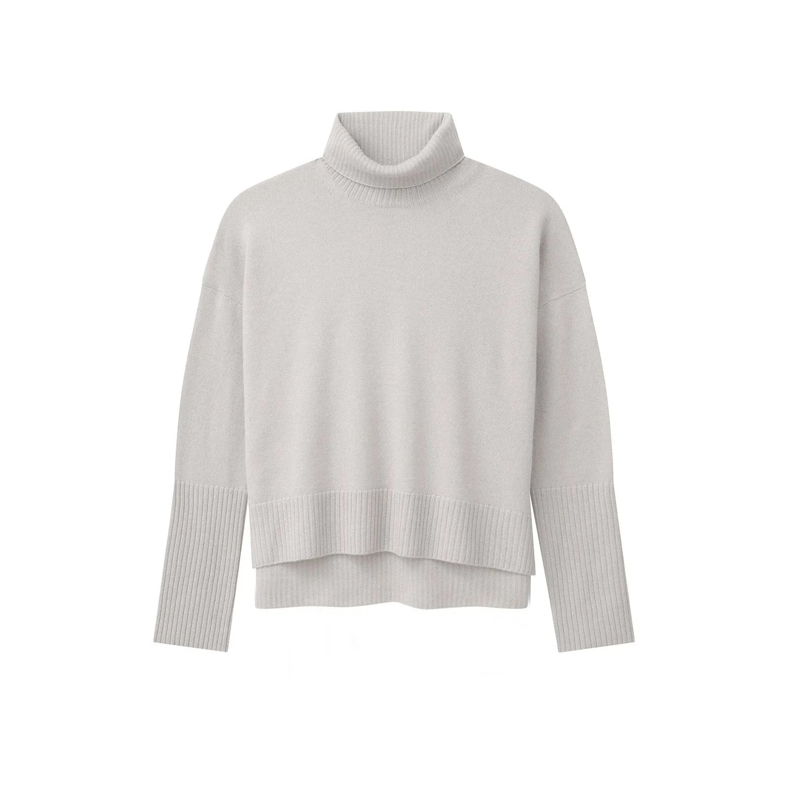 Cashmere High-Low Turtleneck