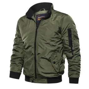 Casual Solid Color Flying Men's Jacket