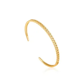 CHAIN REACTION GOLD PLATED CURB CHAIN CUFF