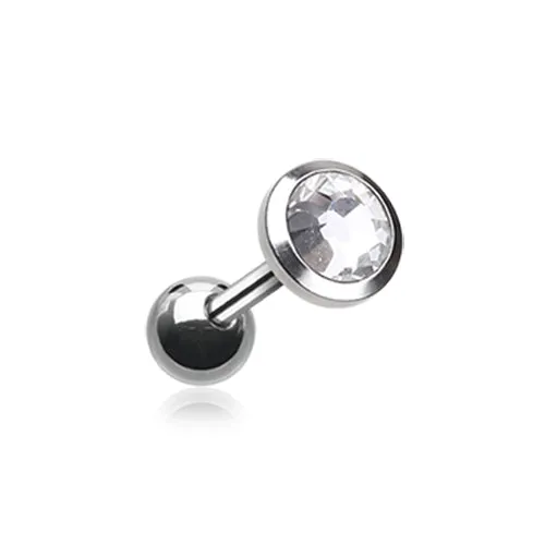 Classic Bezel Stud Body Jewellery. Labret, Monroe, Tragus and Cartilage Earrings.