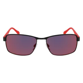 Classic Metal Rectangle Sunglasses - Black