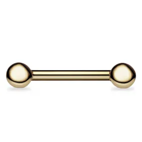 Classique Nipple Barbells in 14K Yellow Gold