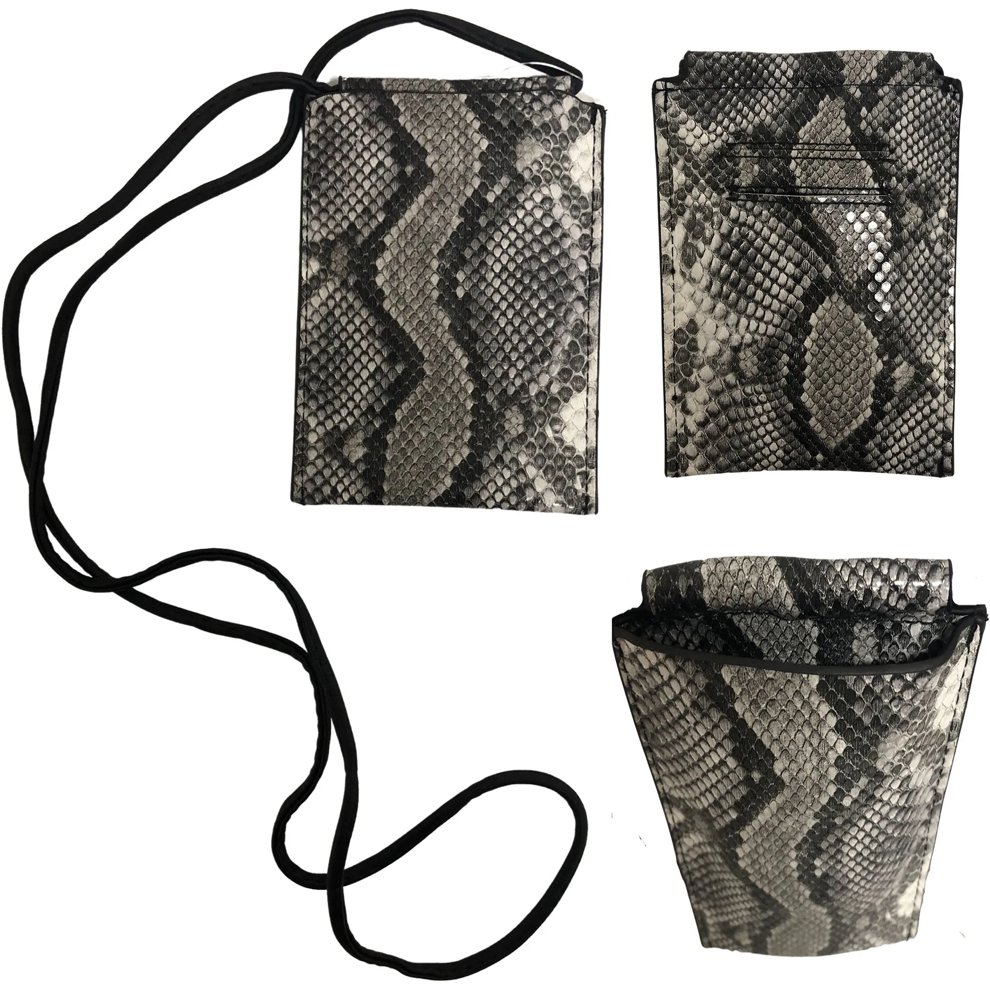 CLEARANCE CROSSBODY BAG POUCH SNAKE PRINT (CASE OF 48 - $1.75 / PIECE)  Wholesale Crossbody Bag in Assorted Colors SKU: M186-SNK-48