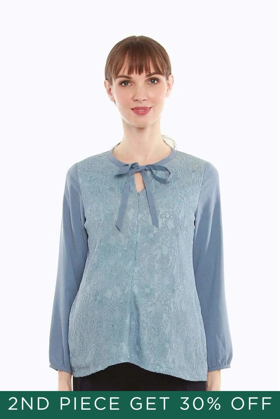 Cyra Nursing Top Pigeon Blue