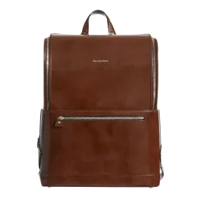 Dark Brown Bucklesbury Fine Italian Leather Backpack