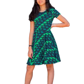 Dinosaur Waves Kids Twirl Dress [FINAL SALE]