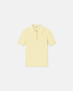 Elani - Sale Terry-Knit Polo - Pale Yellow