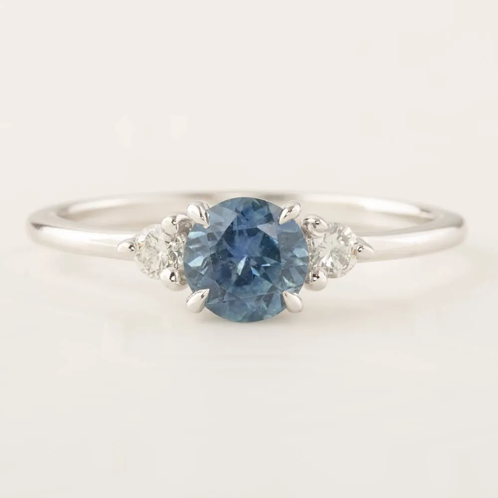 Emilie Ring - 0.84ct Blue Montana Sapphire (One of a kind)