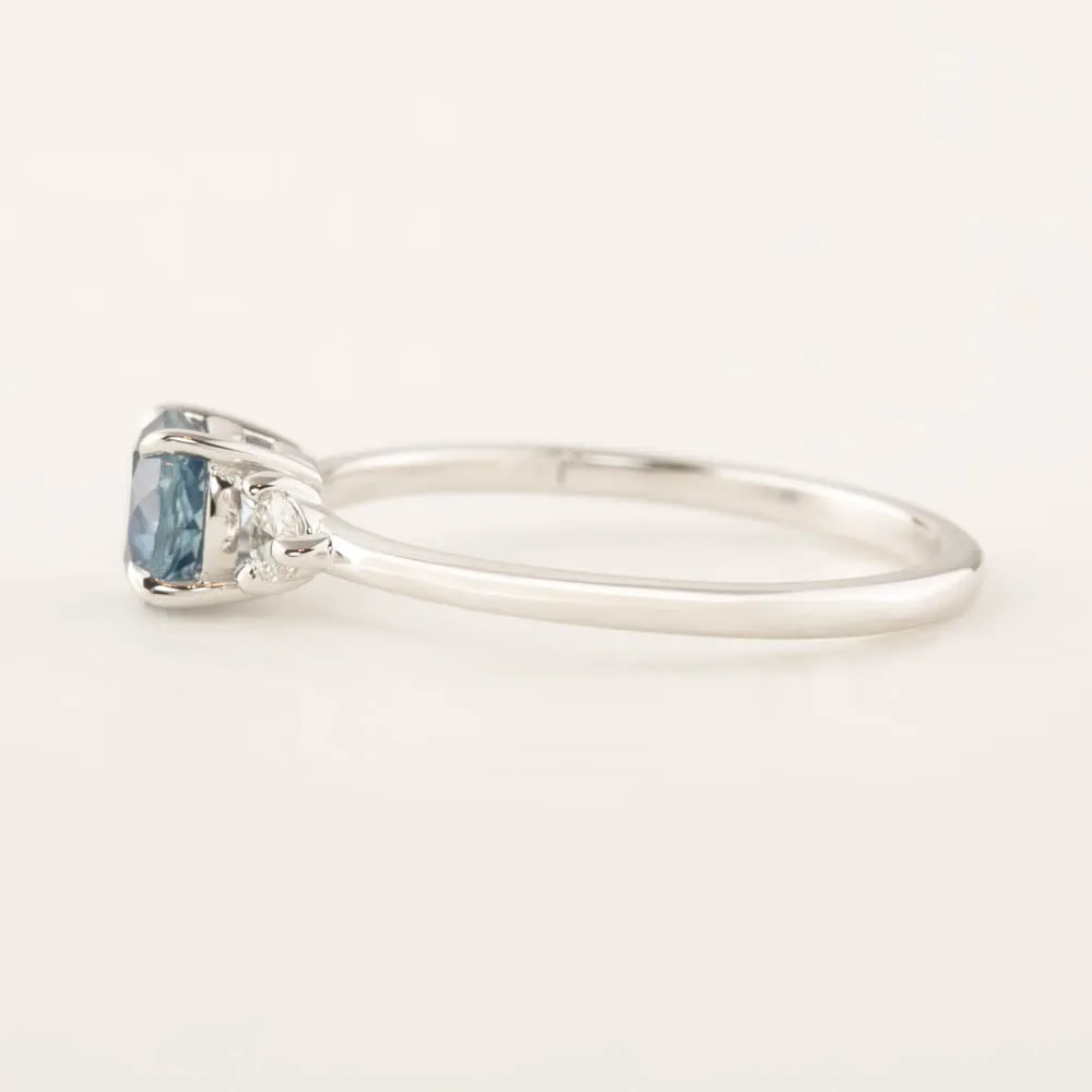 Emilie Ring - 0.84ct Blue Montana Sapphire (One of a kind)