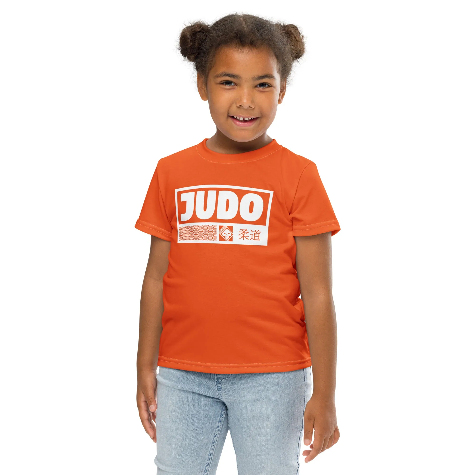 Everyday Active Wear: Girl's Short Sleeve Judo Rash Guard - Flamingo