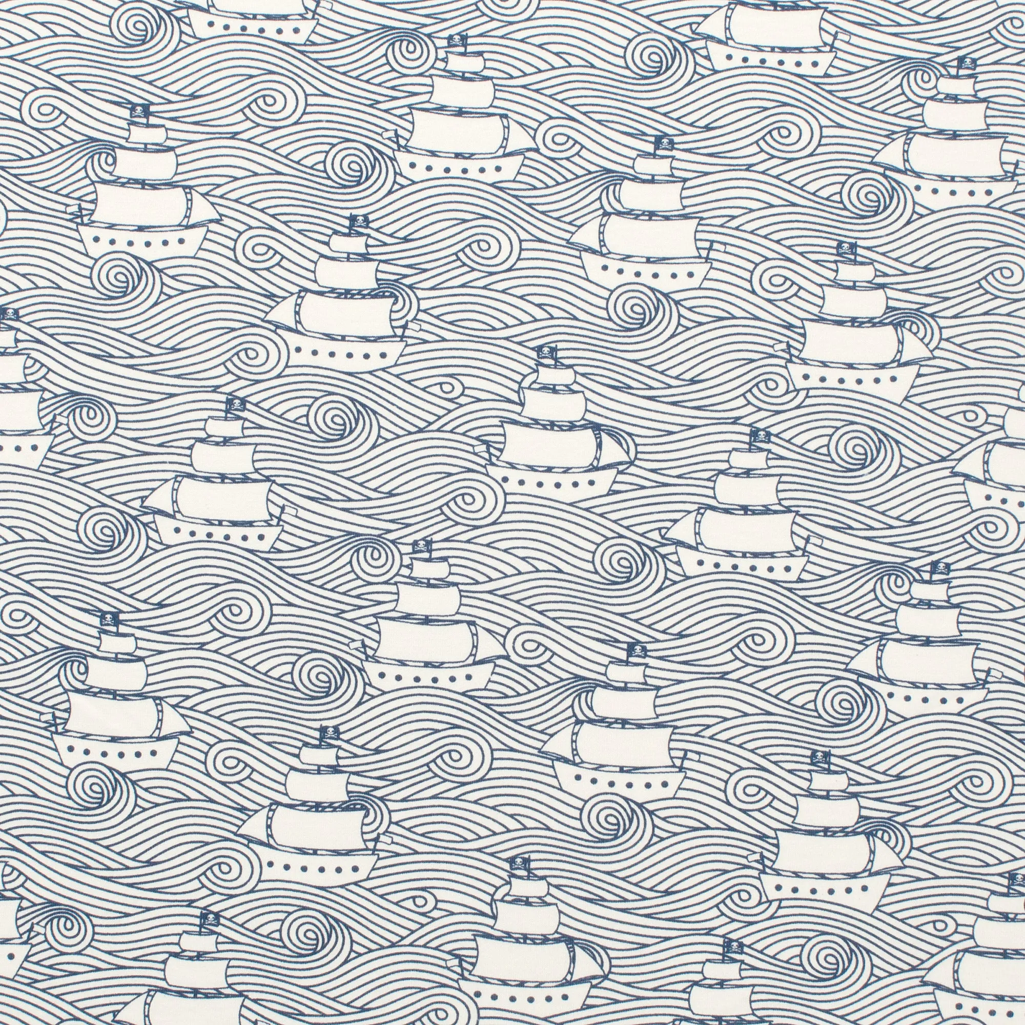 Fitted Crib Sheet - High Seas Navy