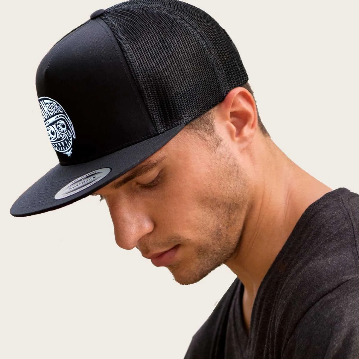 Flat Brim Snapback Trucker Hat "Avatar"