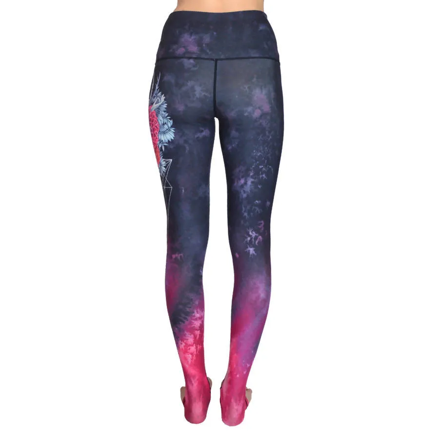 Flower Antlers Yoga Leggings