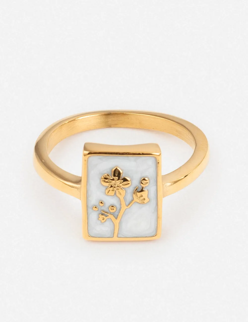 Flower Rectangular Ring