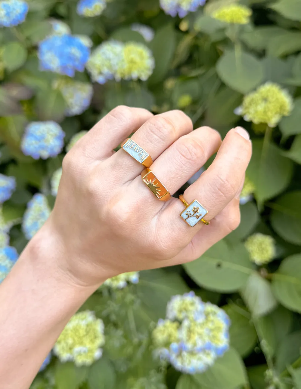 Flower Rectangular Ring