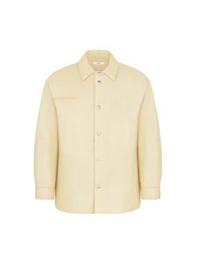 Flower-Warmth Padded Overshirt—Rind Yellow