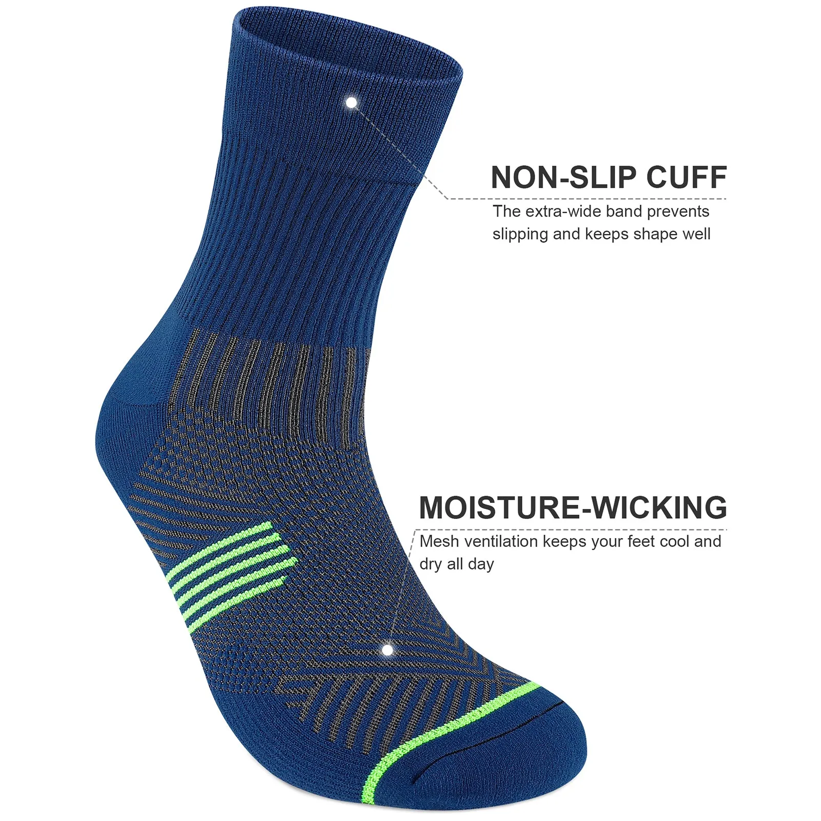 GECKOMAN x PAPLUS Compression Athletic Crew Socks