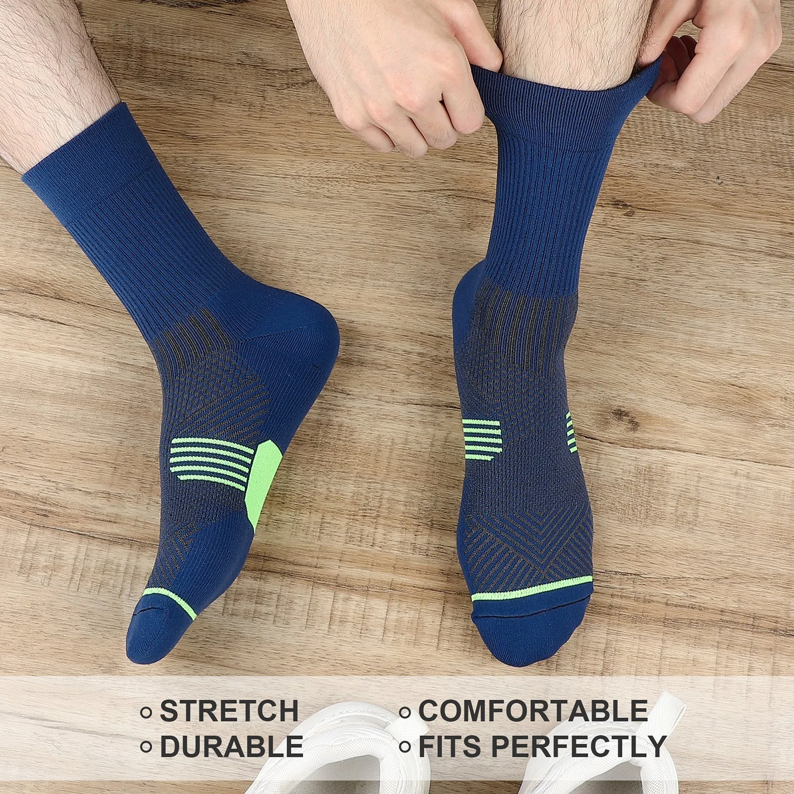 GECKOMAN x PAPLUS Compression Athletic Crew Socks