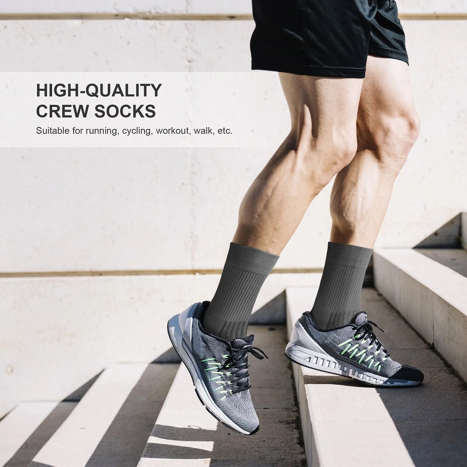 GECKOMAN x PAPLUS Compression Athletic Crew Socks