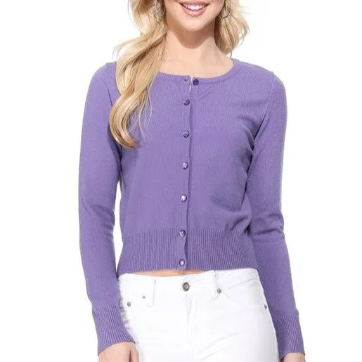 Gem Button Light Weight Cardigan