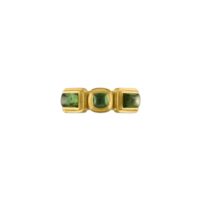 Green Tourmaline Moirai Ring