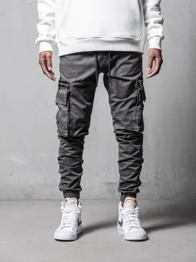 Grey Cargo Slim Fit Pants