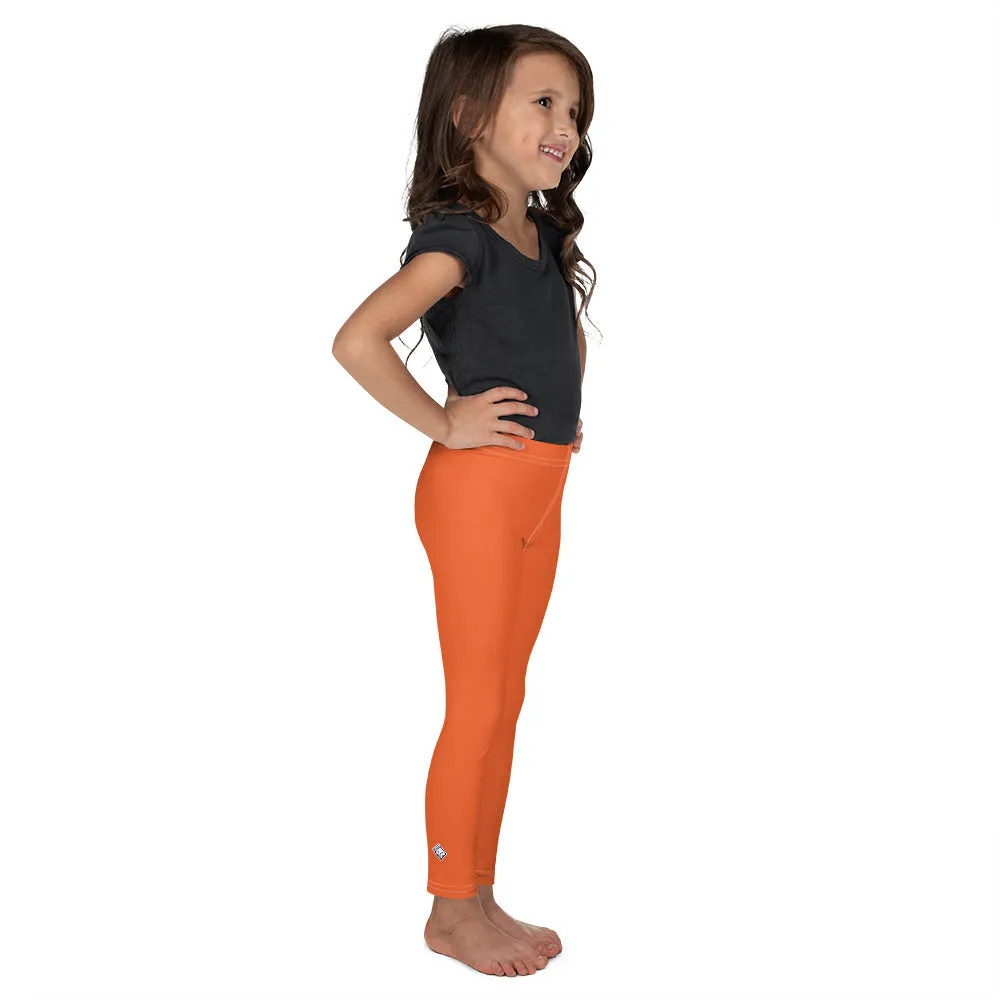 Gym Ready: Solid Color Workout Leggings for Girls - Flamingo