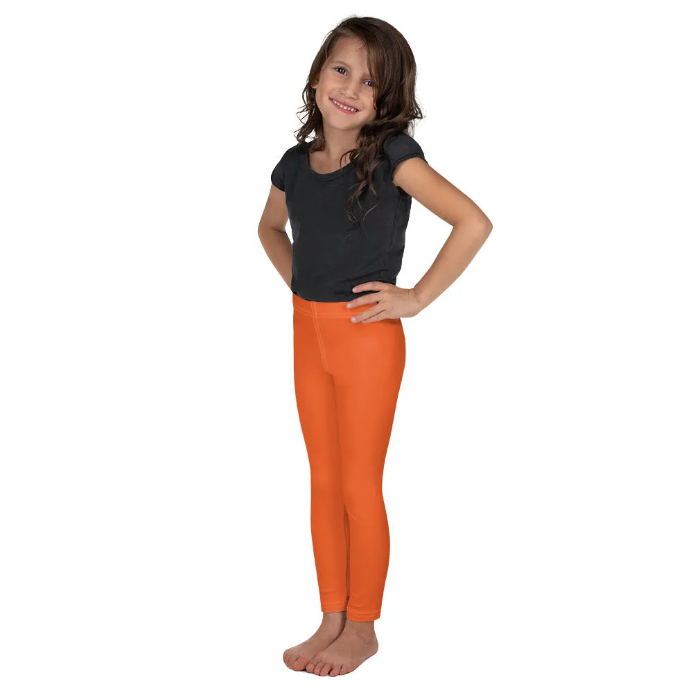 Gym Ready: Solid Color Workout Leggings for Girls - Flamingo