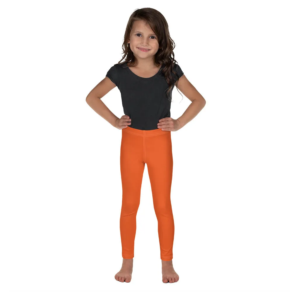 Gym Ready: Solid Color Workout Leggings for Girls - Flamingo