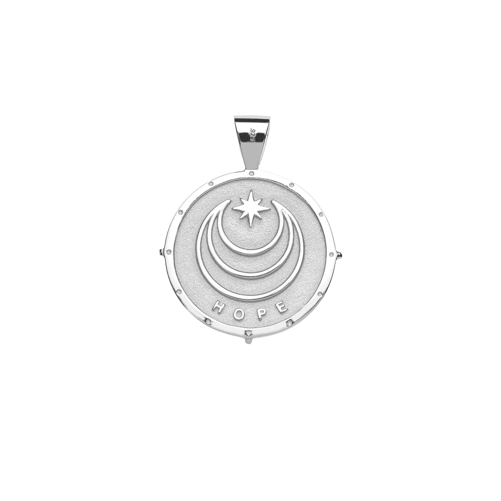 HOPE JW Small Pendant Coin in Silver