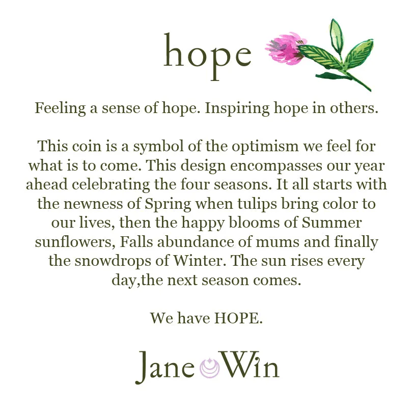 HOPE JW Small Pendant Coin in Silver