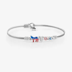 I Love the USA (D) Bangle Bracelet