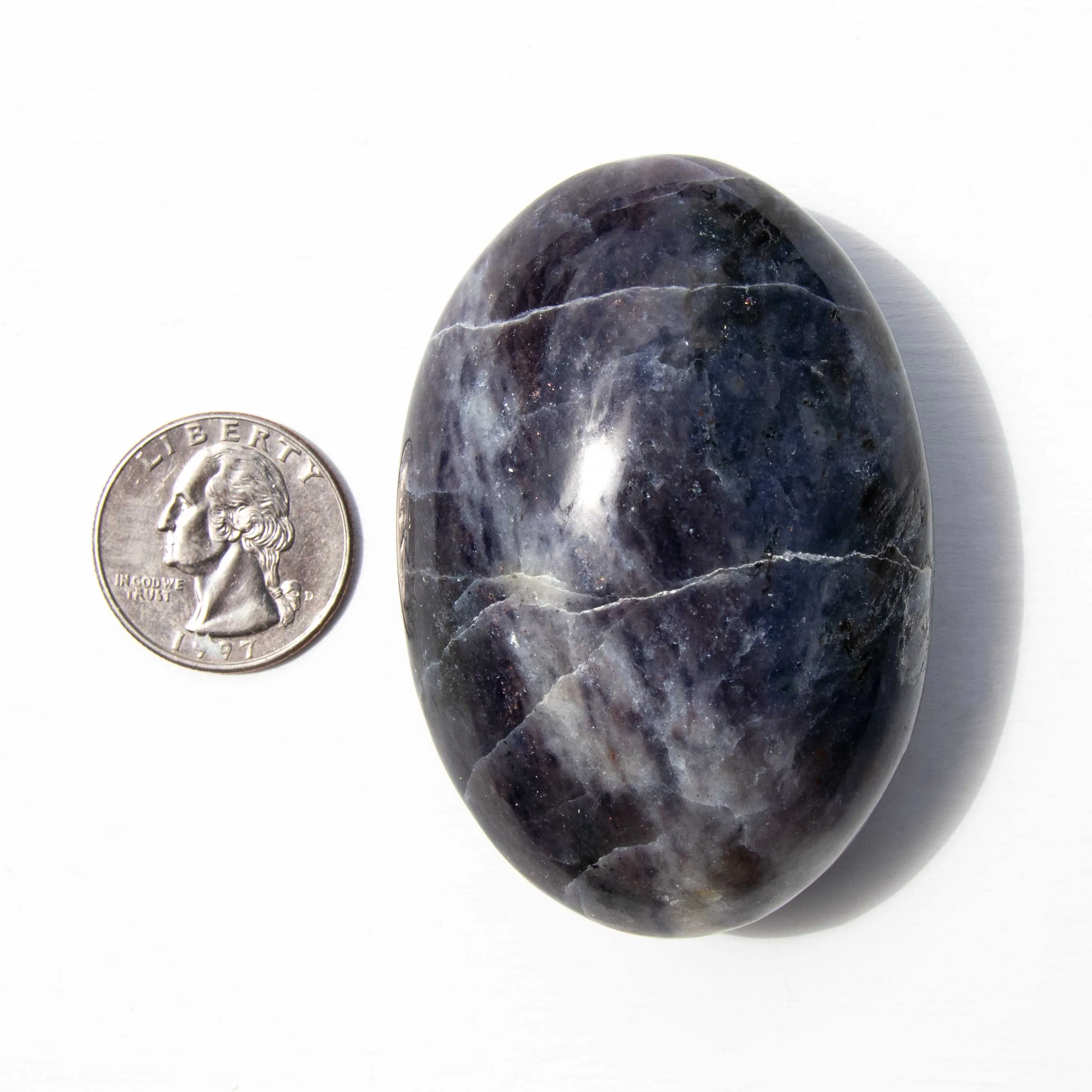 Iolite with Sunstone, Palm Stones