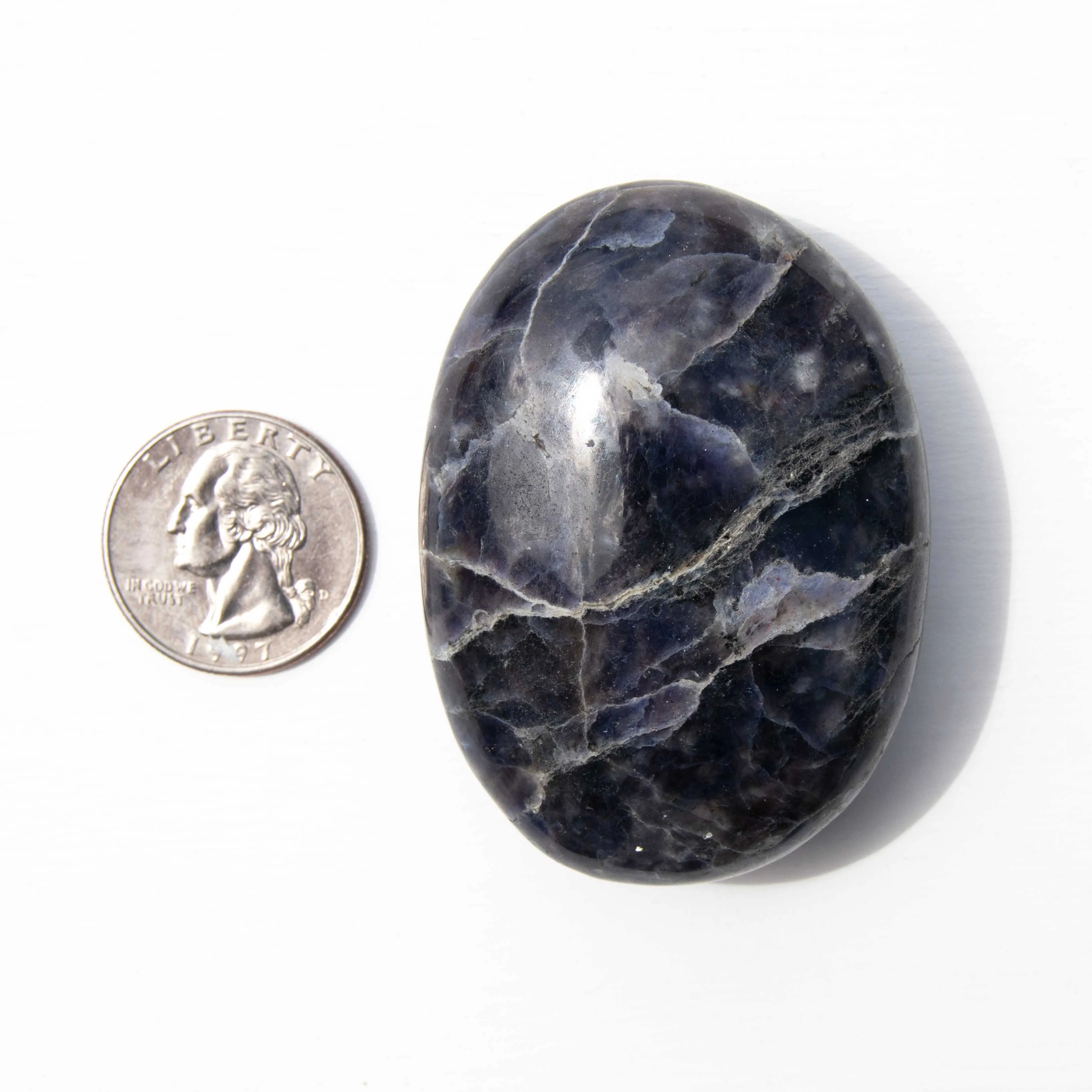 Iolite with Sunstone, Palm Stones