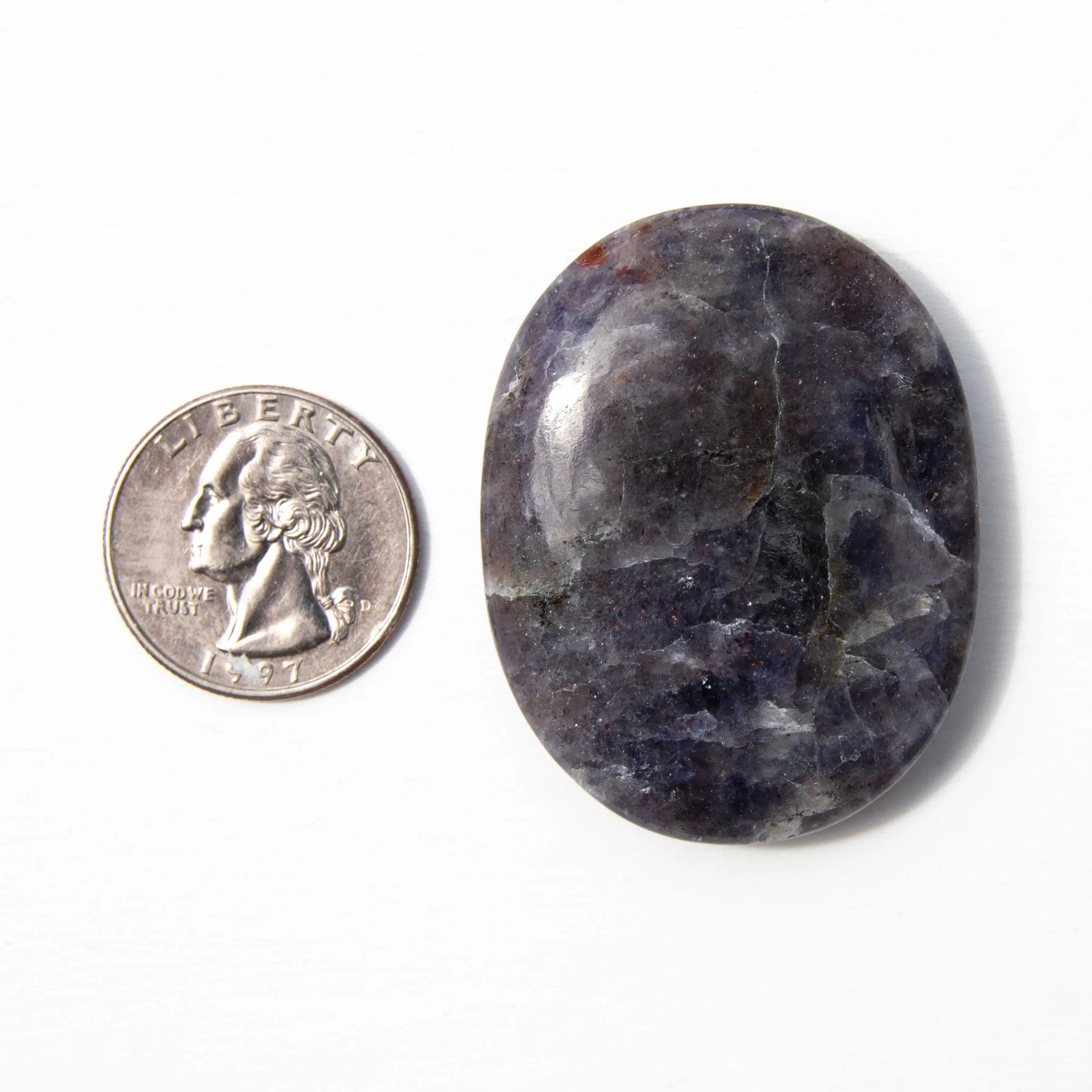 Iolite with Sunstone, Palm Stones