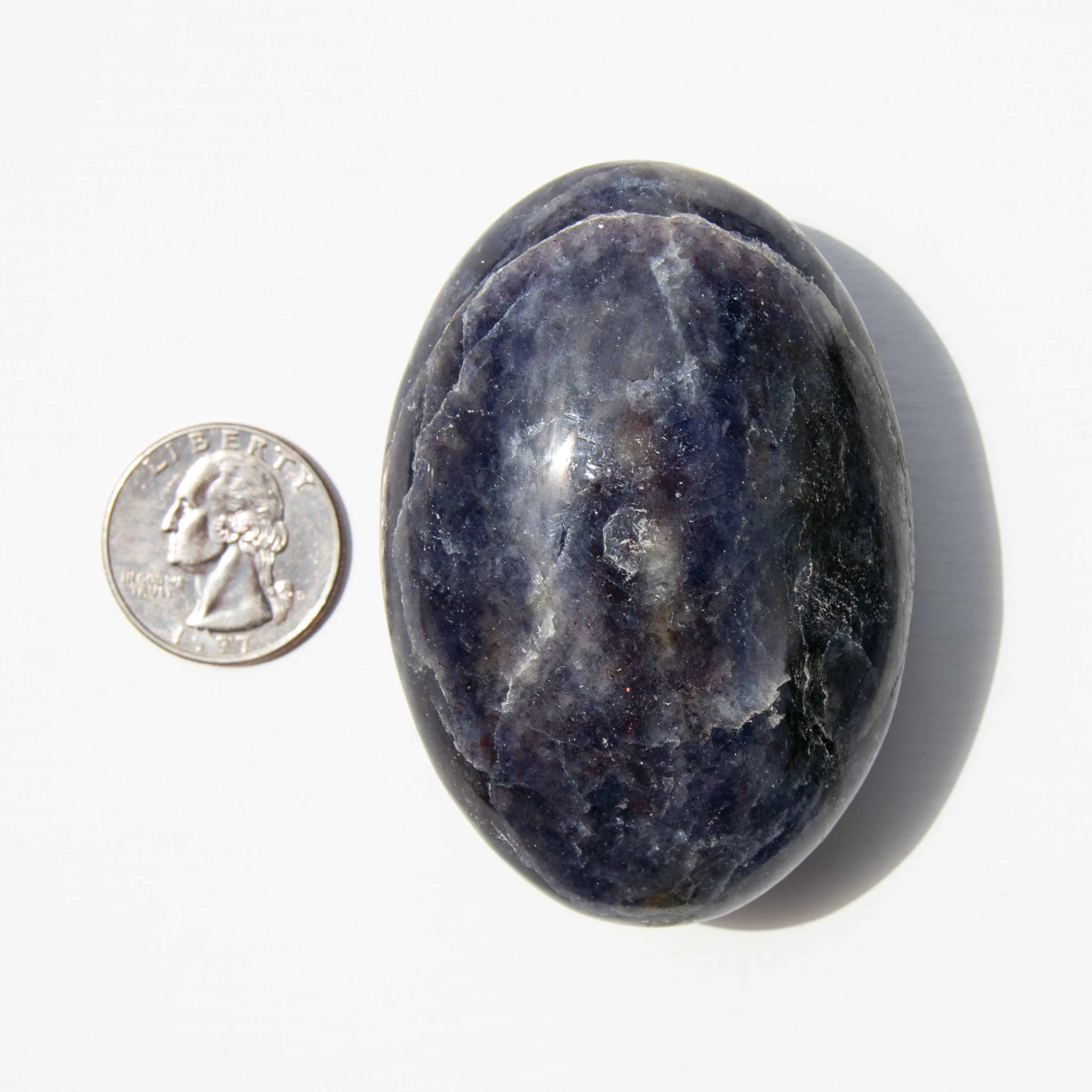 Iolite with Sunstone, Palm Stones