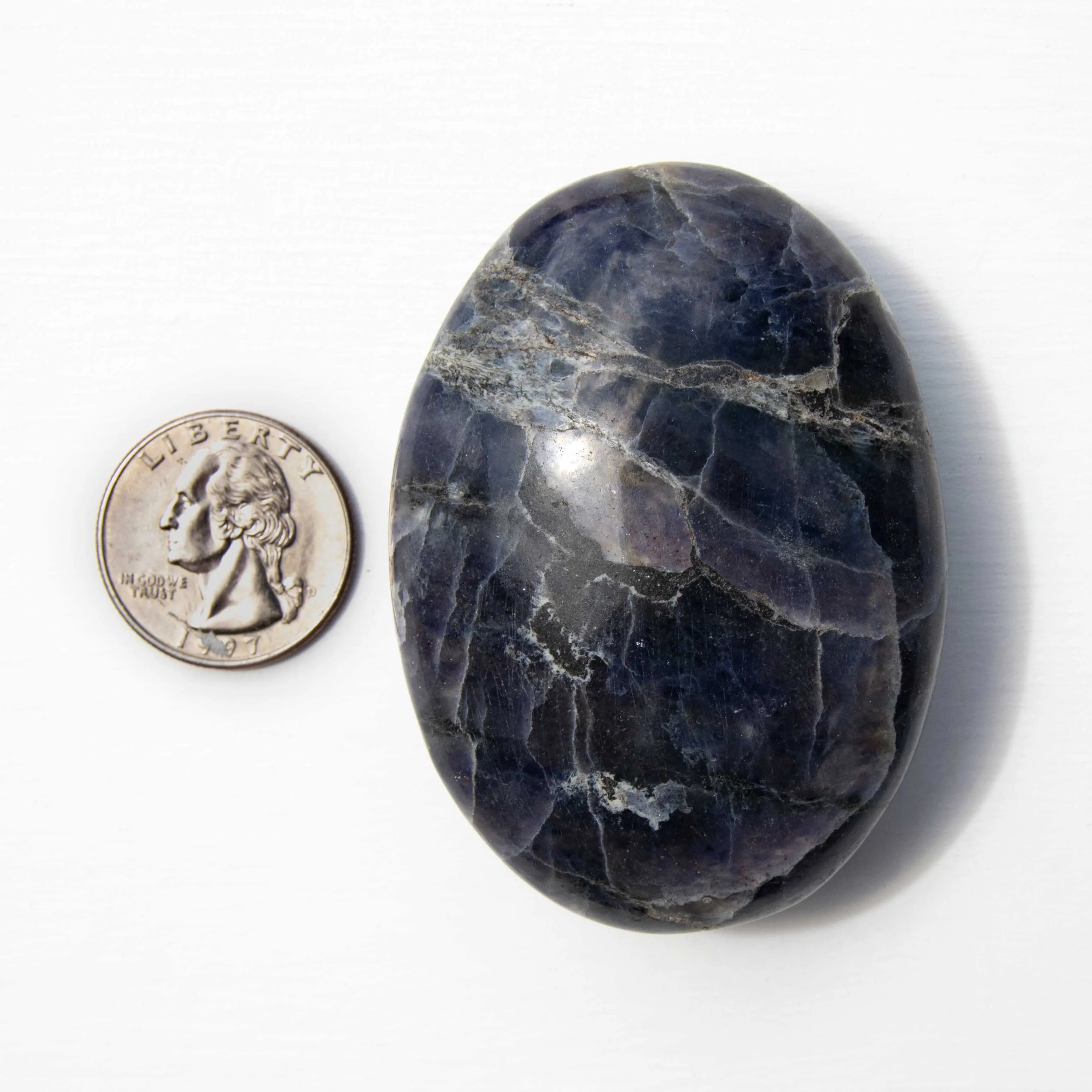 Iolite with Sunstone, Palm Stones