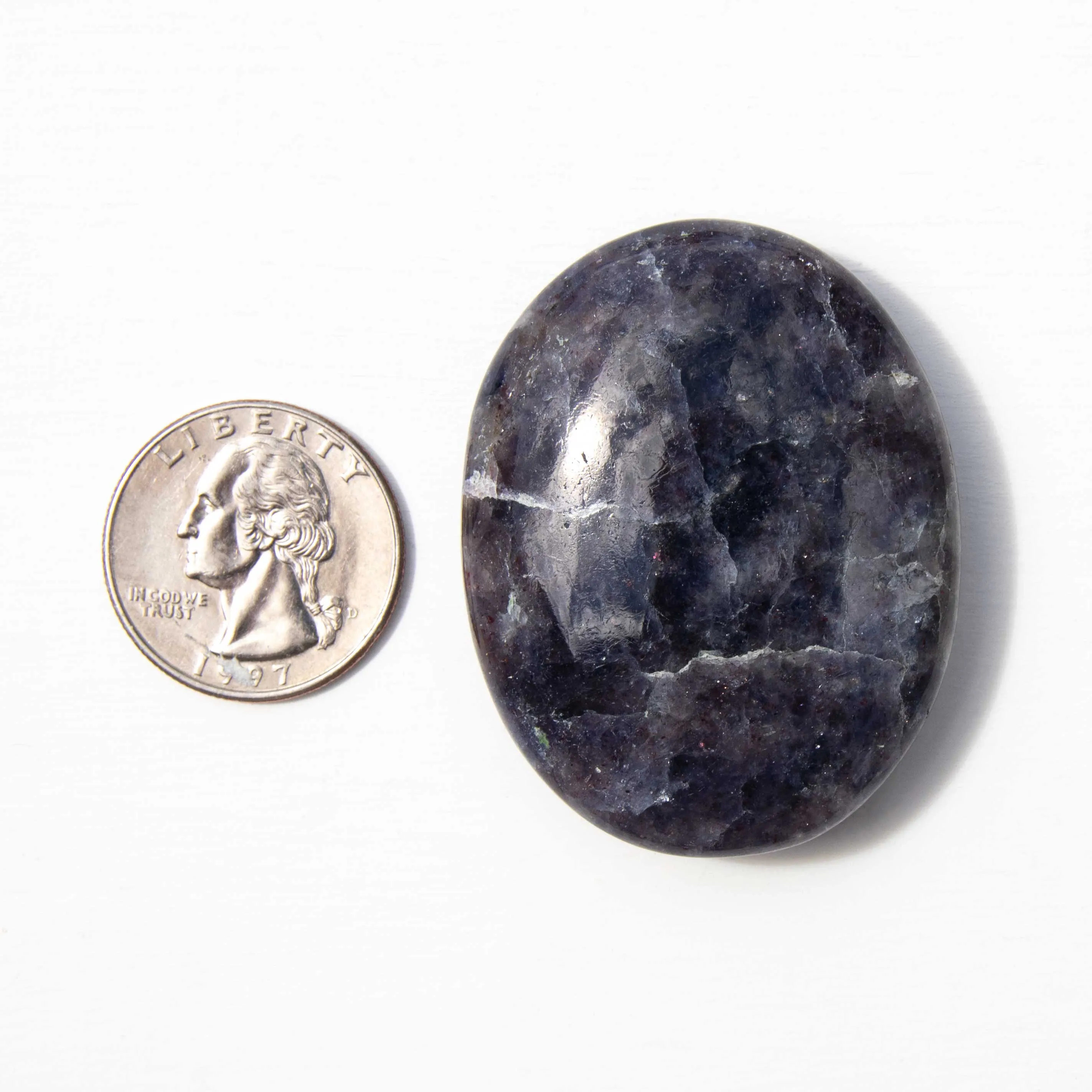 Iolite with Sunstone, Palm Stones