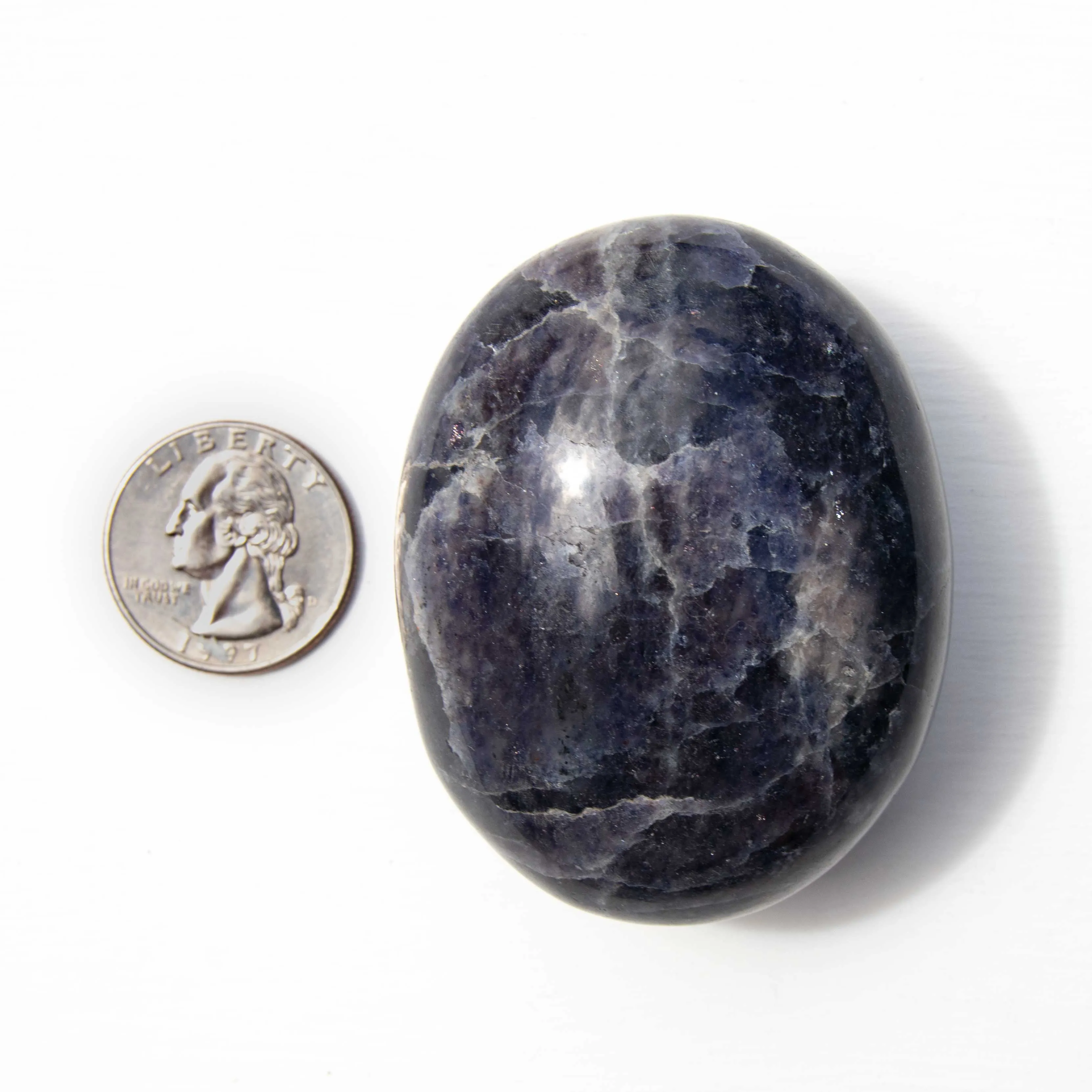 Iolite with Sunstone, Palm Stones