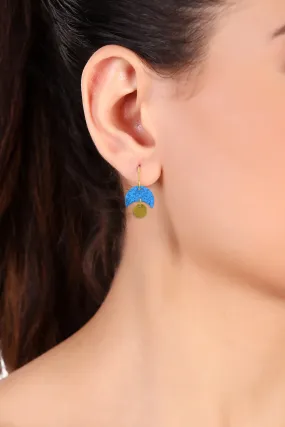 Jaya earrings, blue - Wholesale