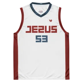 Jesus Peace Posse Recycled unisex basketball jersey