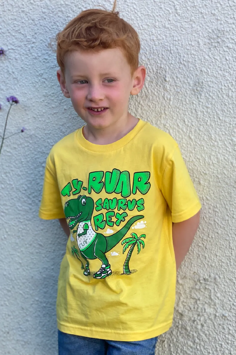 Junior Ty-RUNR-Saurus Rex T-Shirts - Yellow