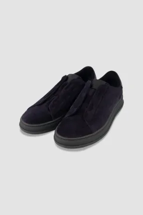 Kiton Blue/Black Suede Sneakers