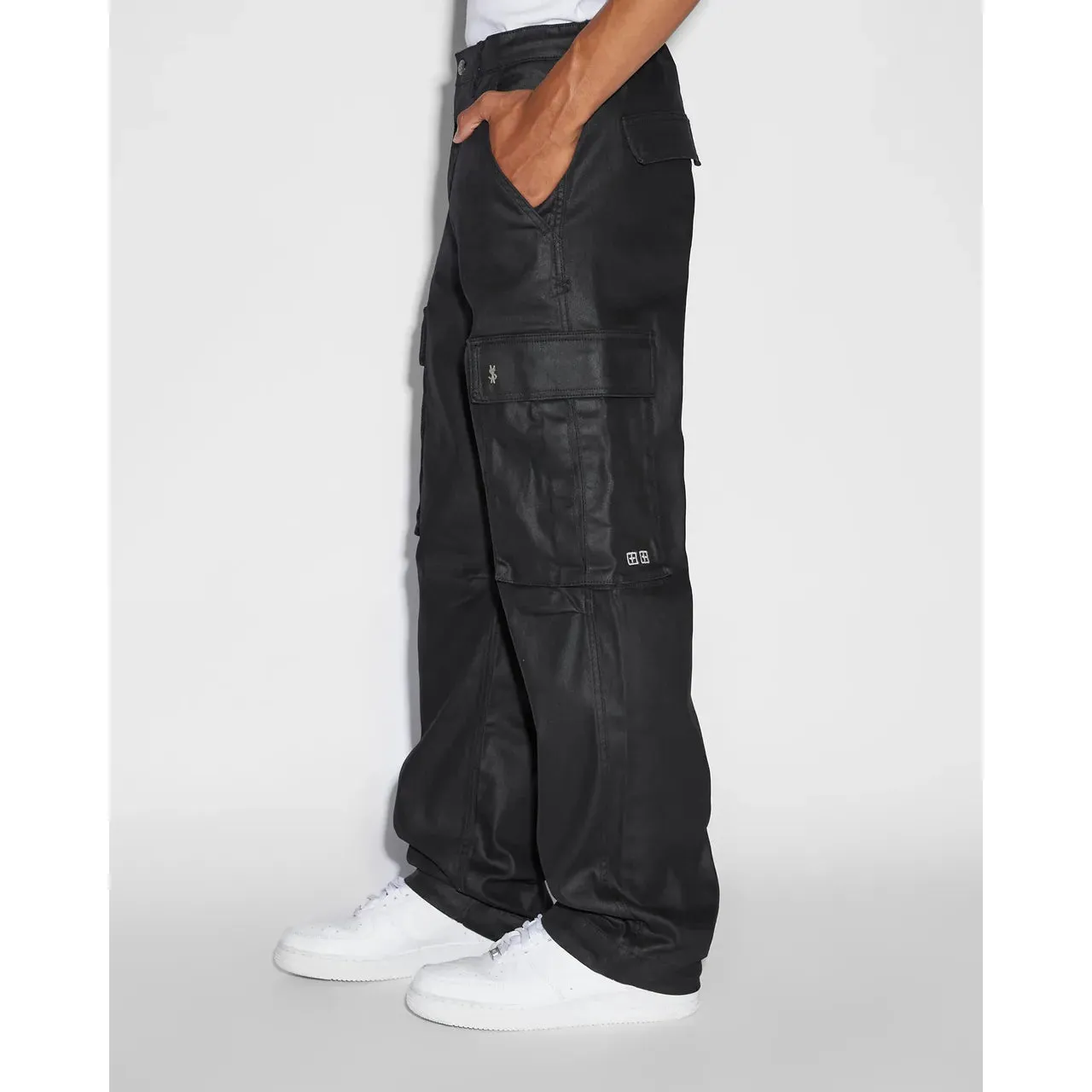 Ksubi Fugitive Cargo Black Waxed Pant