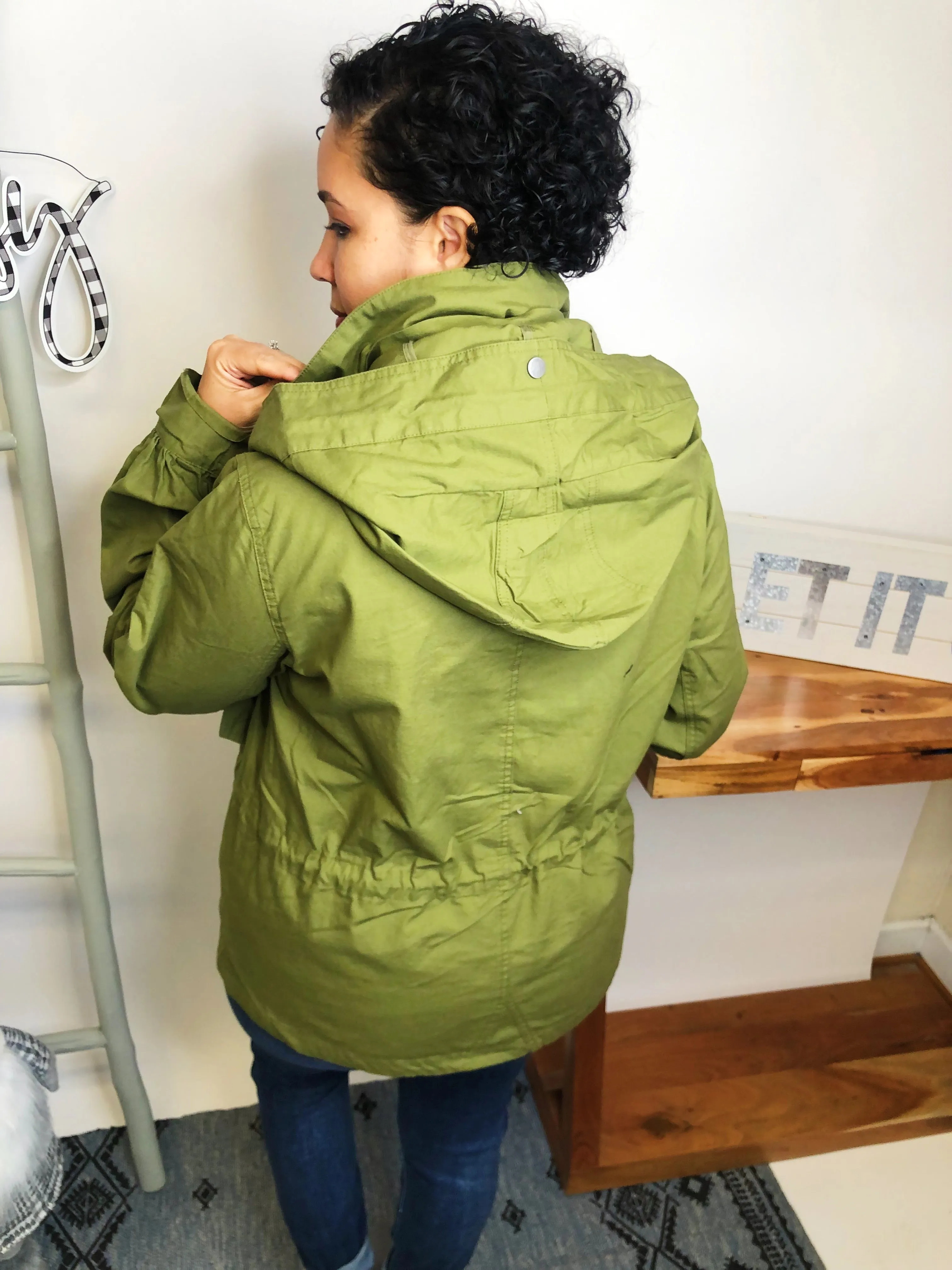 #L561 Trendy Temptation Utility Jacket (Dark Olive)