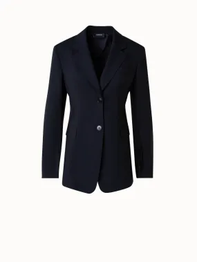 Langer taillierter Wollstretch-Blazer