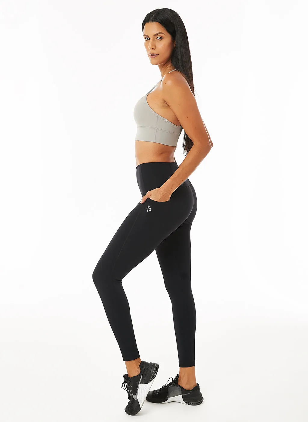 Laura Side Pocket Legging - Black