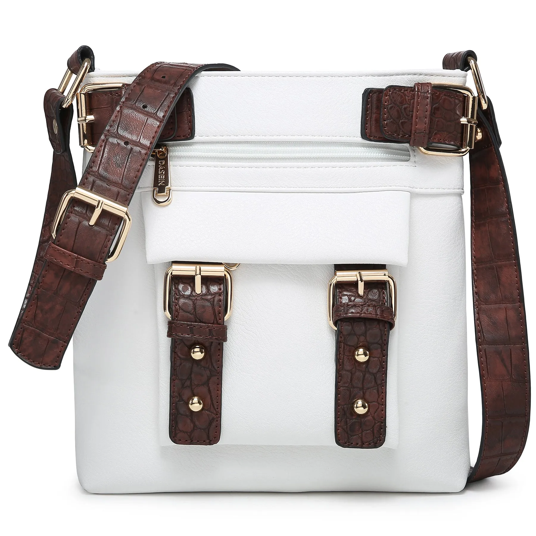 Leather Messenger Crossbody Bag