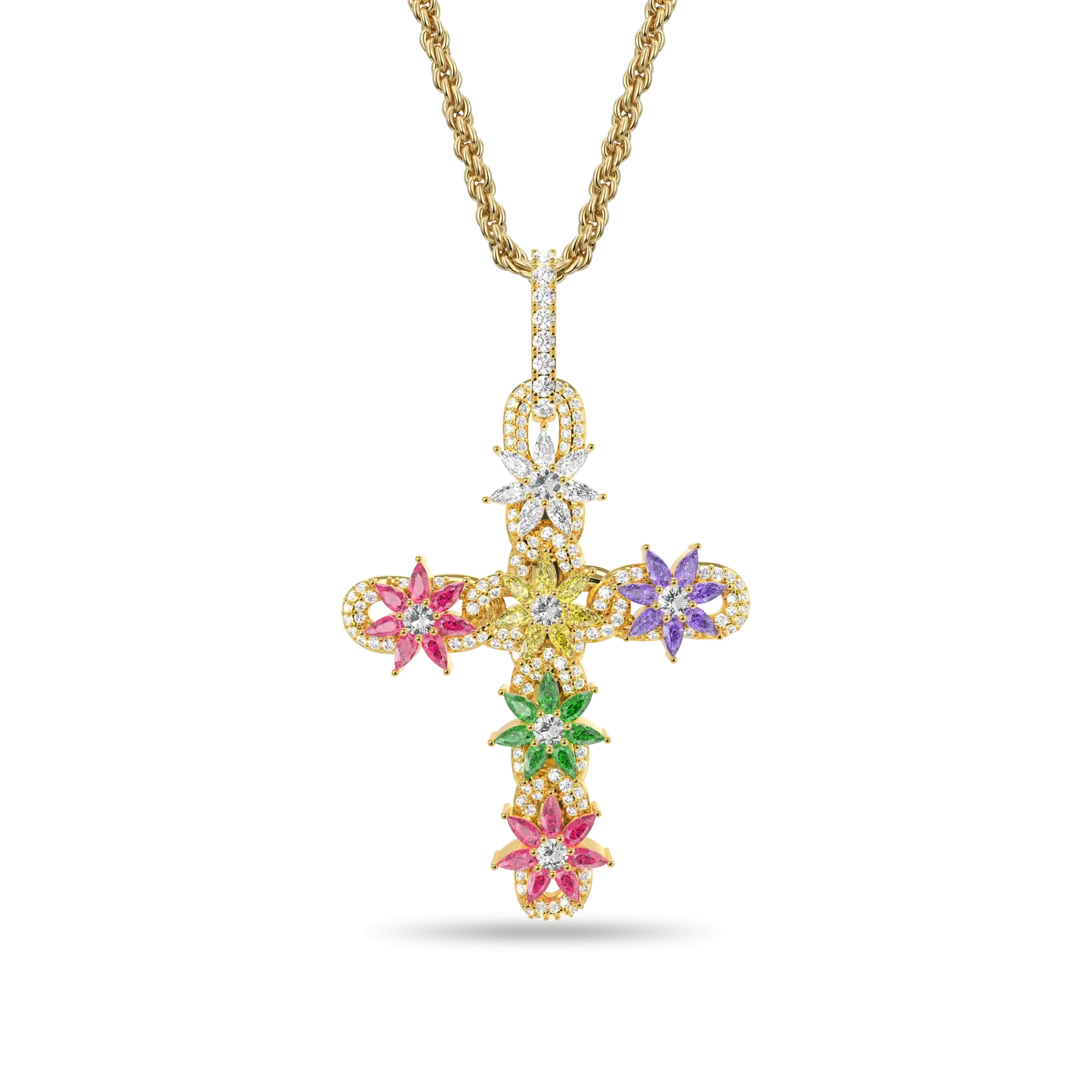 Lily Infinity Cross Pendant